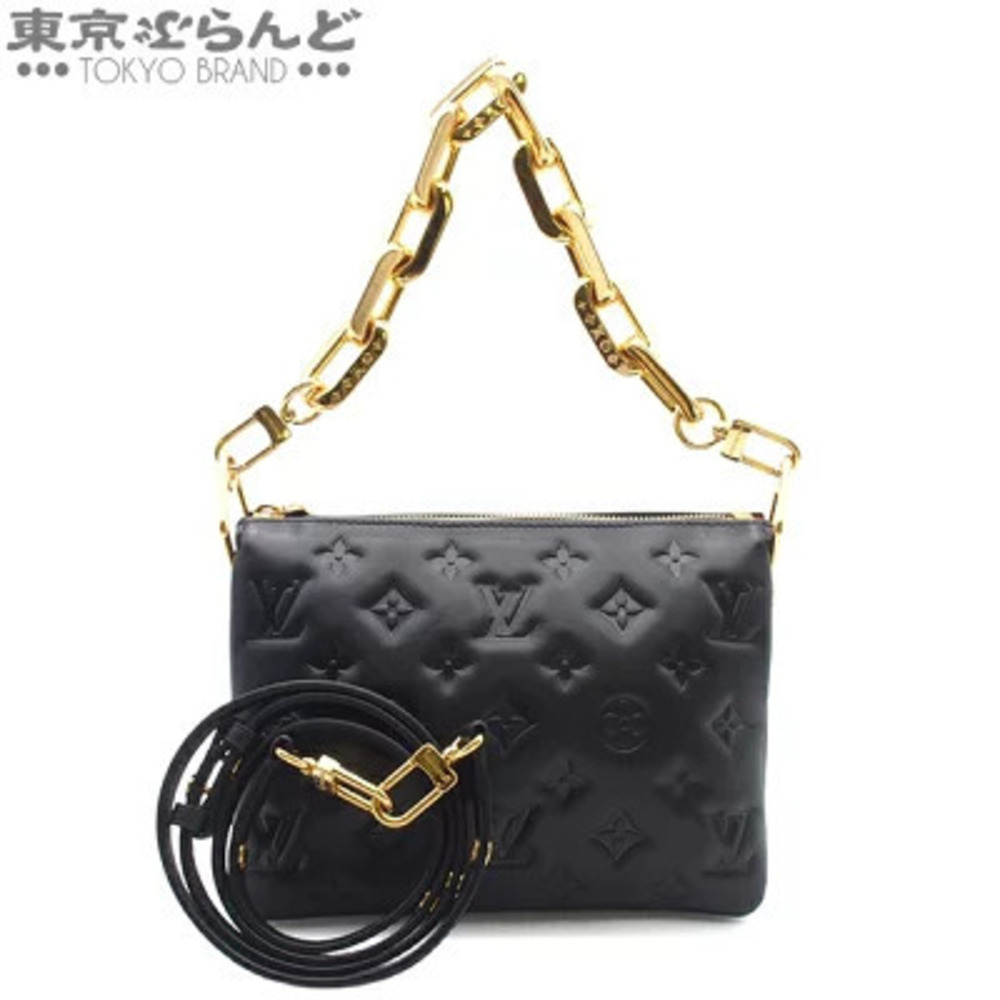 Louis Vuitton Coussin Shoulder Bag Lambskin Black